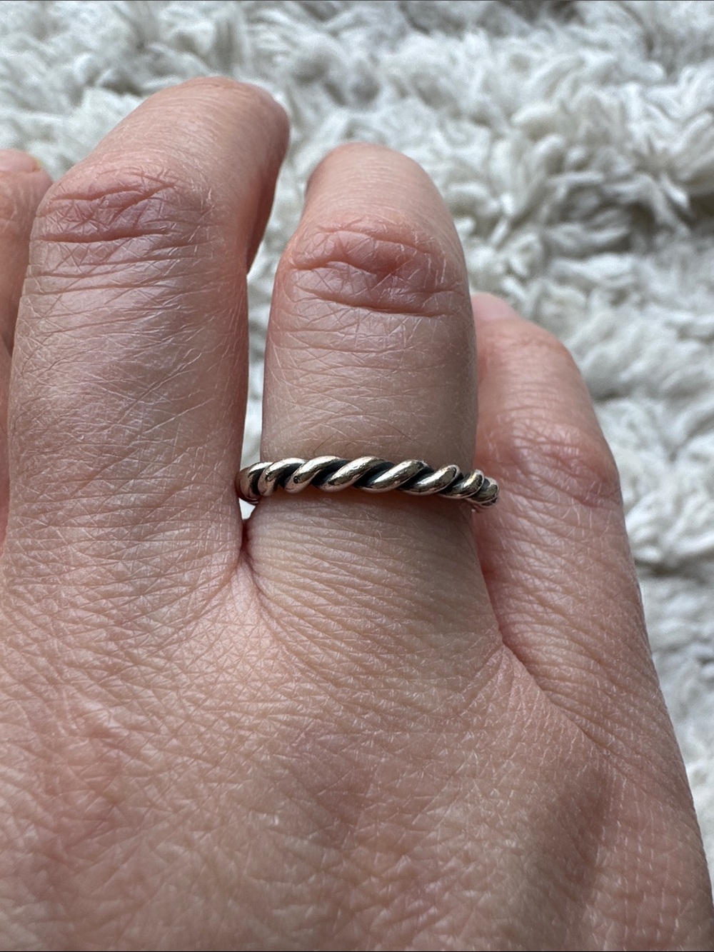 Sterling Silver Pandora Twist Ring